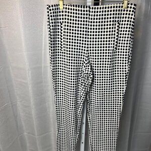 Chico's Juliet Ankle Pants in Black/White Polka Dot - Size 0.5